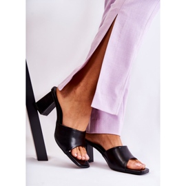 PG1 Chaussons Classiques En Cuir à Talon Noir Talena 1