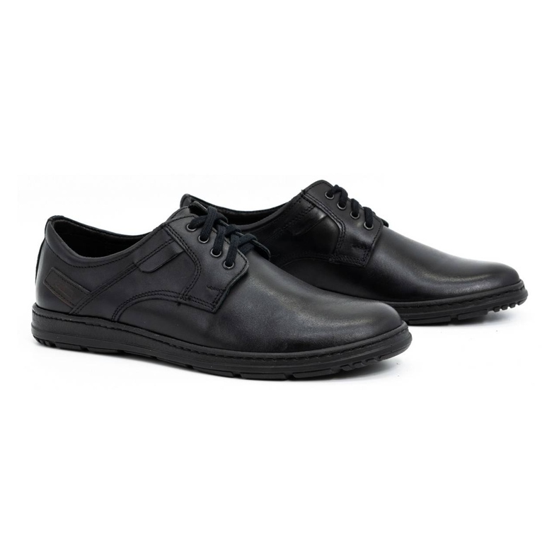 Joker Chaussures en cuir noir pour hommes 536J 2