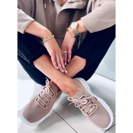 Baskets chaussettes Wendy Kaki beige 1