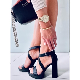 Sandales sur la plateforme Spencer Black noir 2