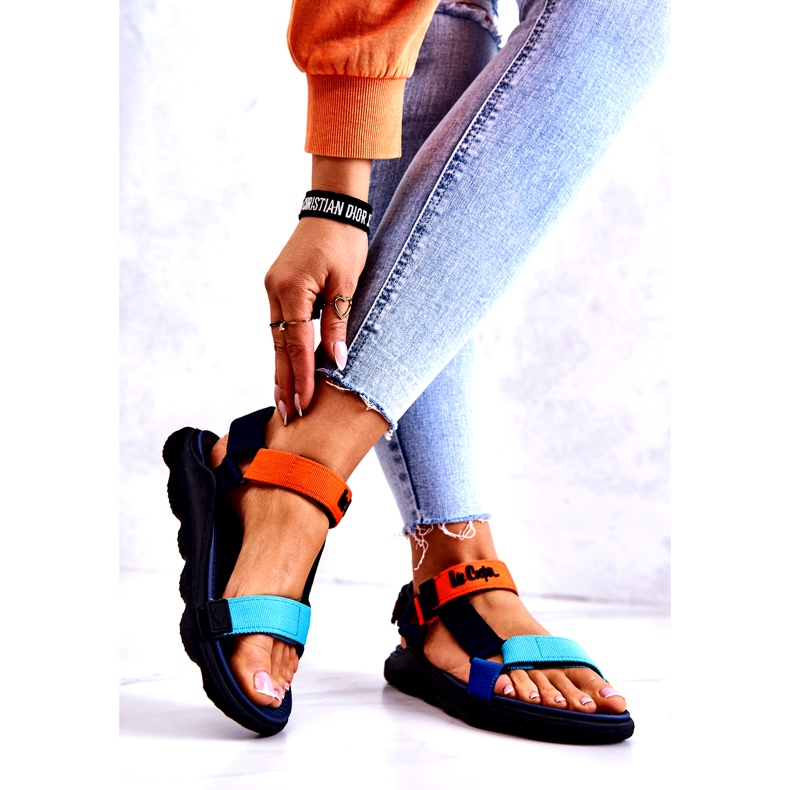 Sandales de sport pour femmes Lee Cooper LCW-22-34-0953L Multicolore bleu marine orange 2