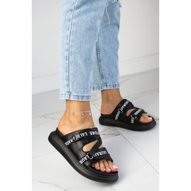 Chaussons plateforme Laura La.Fi noirs 2