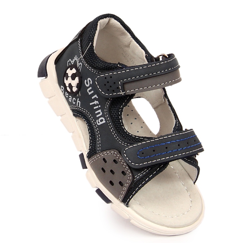 News Sandales garçon à scratch bleu marine multicolore 1