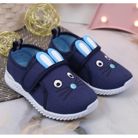 Baskets fermeture scratch souris Atletico fille bleu 3