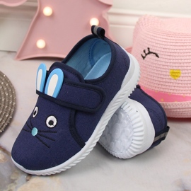 Baskets fermeture scratch souris Atletico fille bleu 5