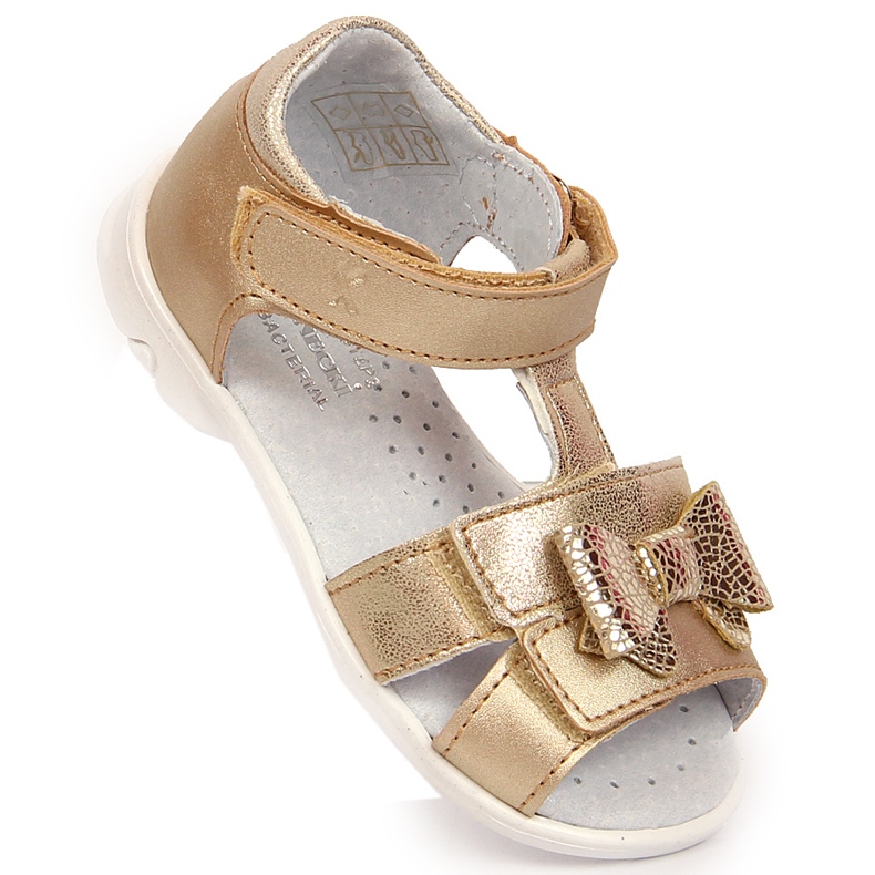 Sandales fille avec velcro doré Kornecki 6309 1