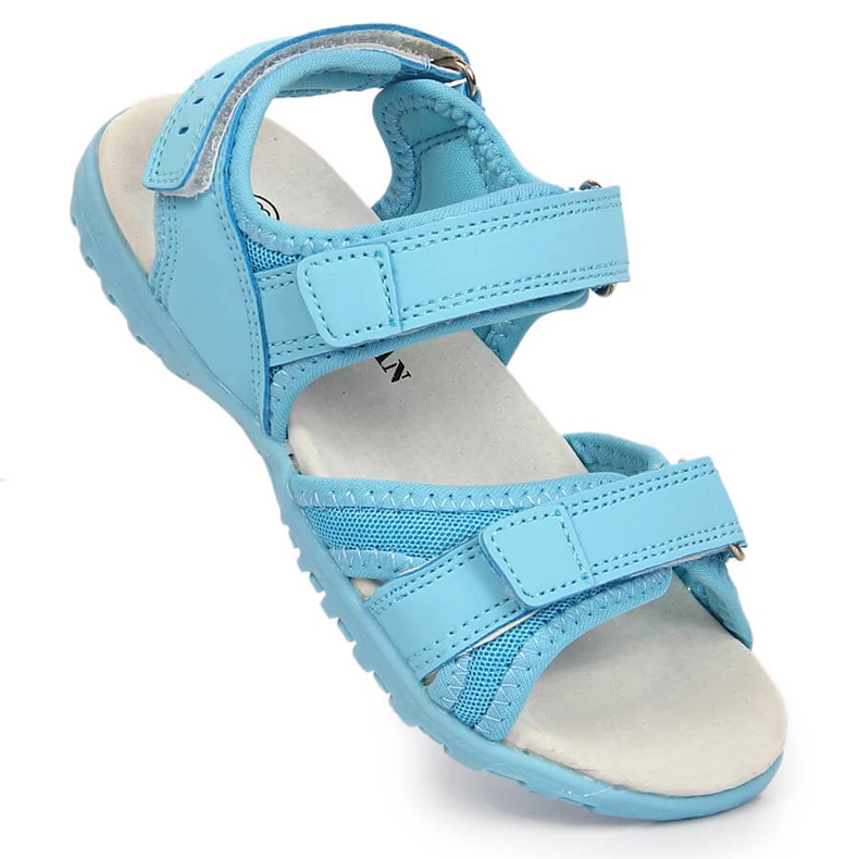 Sandales enfant velcro bleues American Club 1 Sandales enfant velcro bleues American Club 1