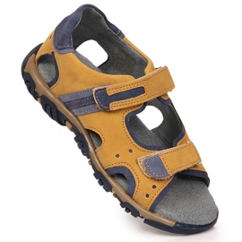 Sandales garçon avec velcro camel Kornecki 6188 jaune 1