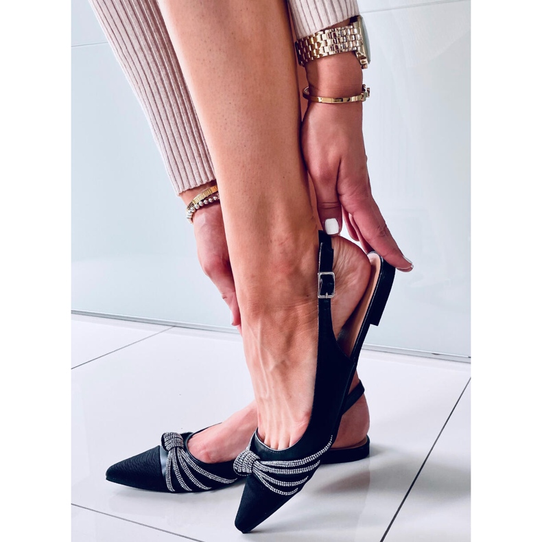 Ballerines à talon ouvert Taylor Black le noir 1