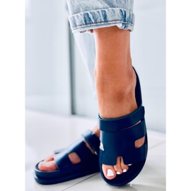 Chaussons Femme Bleu Fauve 2