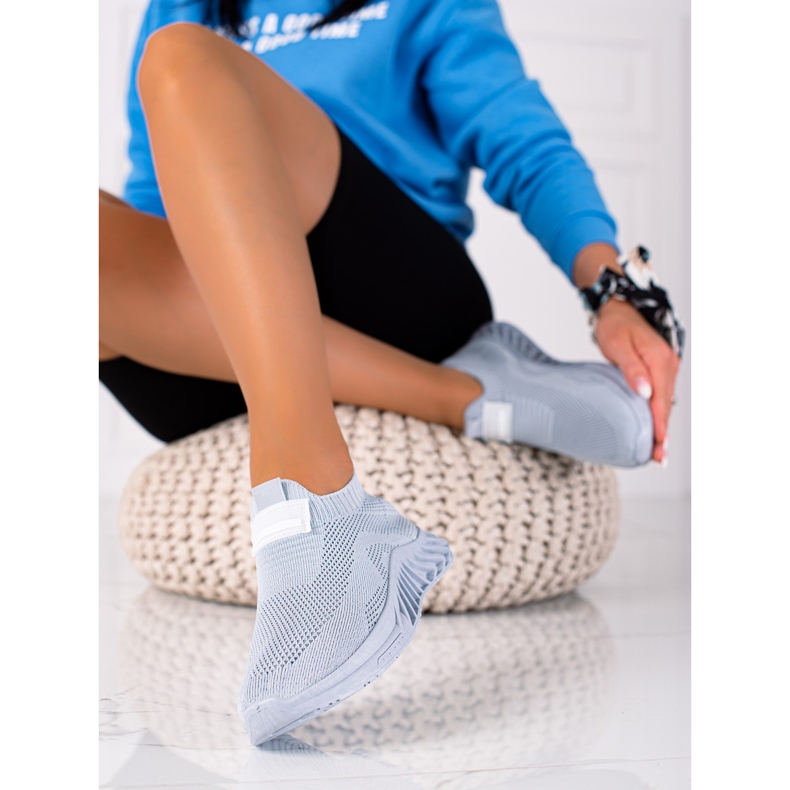 SHELOVET Chaussures de sport à enfiler gris 2