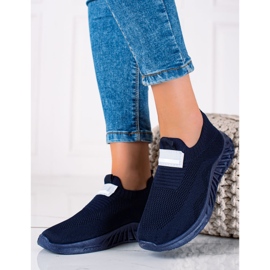 SHELOVET Chaussures de sport à enfiler bleu marin 1