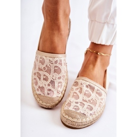S.Barski Espadrilles ajourées Catris beiges classiques pour femme 3