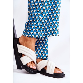 Chaussons Classiques Femme Cuir Blanc Daron 1