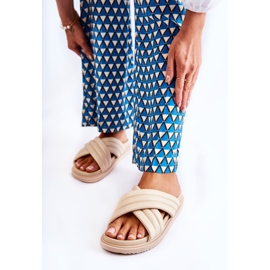 PJ1 Chaussons Cuir Femme Classiques Beige Daron 2 PJ1 Chaussons Cuir Femme Classiques Beige Daron 2