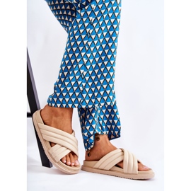 PJ1 Chaussons Cuir Femme Classiques Beige Daron 1 PJ1 Chaussons Cuir Femme Classiques Beige Daron 1