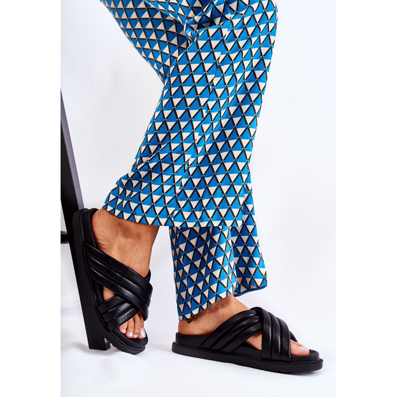 PJ1 Chaussons Classiques en Cuir Noir pour Femme Daron 1