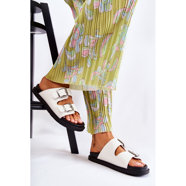 PJ1 Pantoufles blanches classiques pour femmes Weston 1