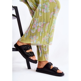 PJ1 Pantoufles noires classiques pour femmes Weston 1