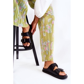 PJ1 Pantoufles noires classiques pour femmes Weston 2