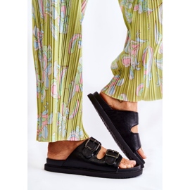 PJ1 Pantoufles noires classiques pour femmes Weston le noir 3