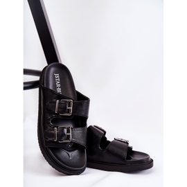 PJ1 Pantoufles noires classiques pour femmes Weston le noir 5