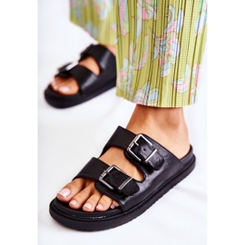 PJ1 Pantoufles noires classiques pour femmes Weston le noir 4