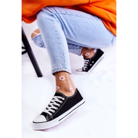 PJ1 Baskets classiques pour femmes Tied Black Be Mine le noir 7