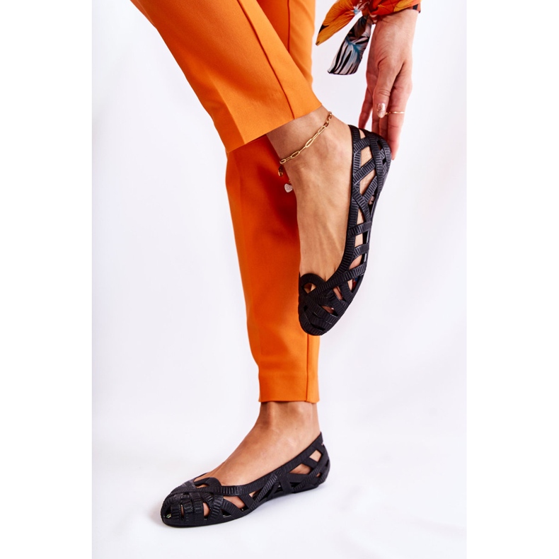 PH1 Ballerines noires en caoutchouc pour femmes Indila le noir 1