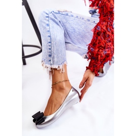 PH1 Ballerines Femme Caoutchouc Nœud Argenté Florret 8