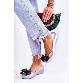 PH1 Ballerines Femme Caoutchouc Nœud Argenté Florret 5