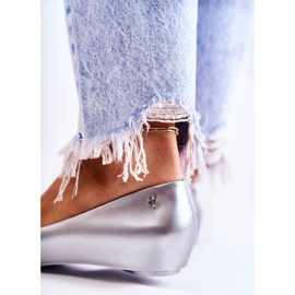 PH1 Ballerines Femme Caoutchouc Nœud Argenté Florret 7
