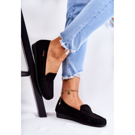 PH1 Mocassins compensés en daim noirs pour femme La Cava le noir 6