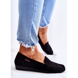 PH1 Mocassins compensés en daim noirs pour femme La Cava 1