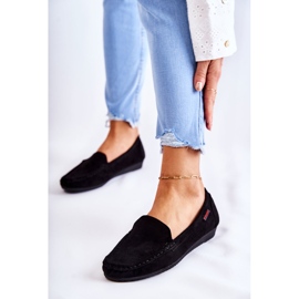 PH1 Mocassins compensés en daim noirs pour femme La Cava le noir 5