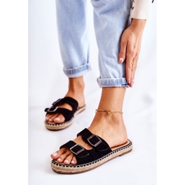 PG1 Chaussons Classiques en Daim pour Femme Noir Casilda 1