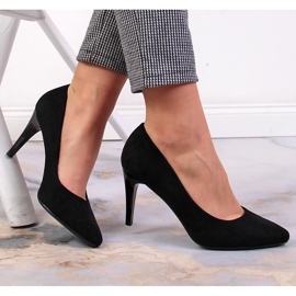 Escarpins stiletto daim noir Sergio Leone le noir 4