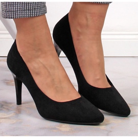 Escarpins stiletto daim noir Sergio Leone le noir 6