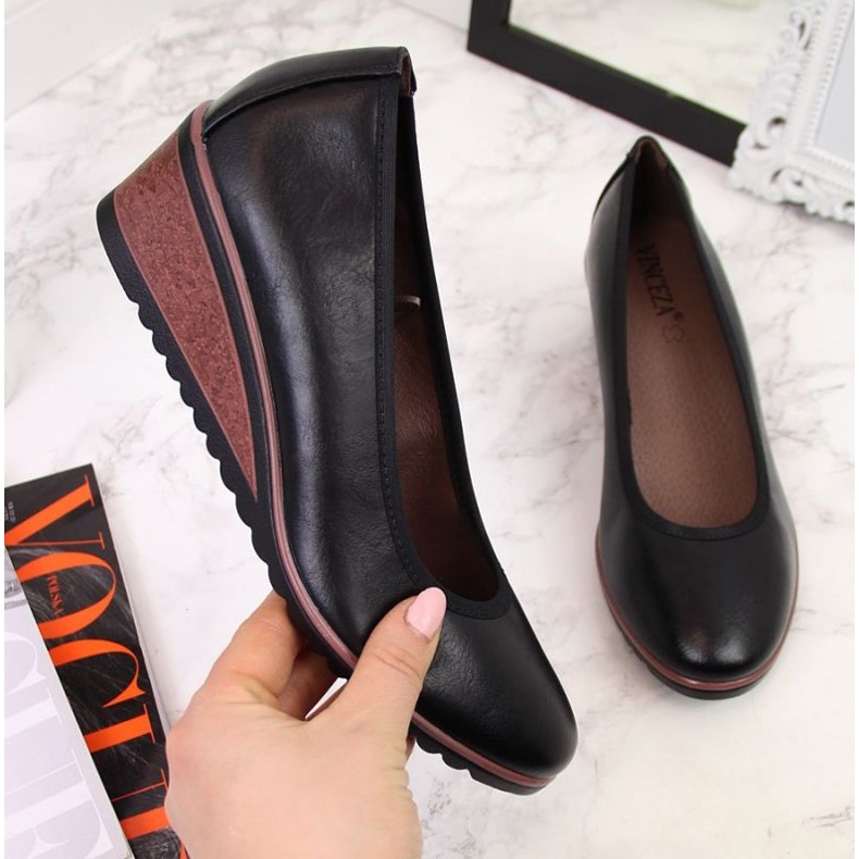 Escarpins compensés noirs W Vinceza le noir 1