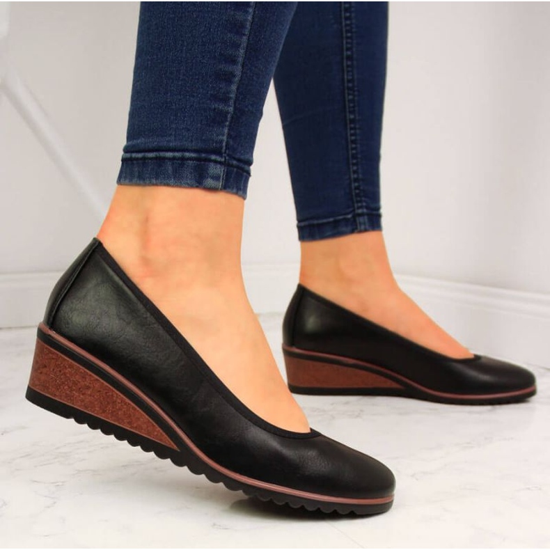 Escarpins compensés noirs W Vinceza le noir 2