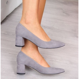 Escarpins sur le pilier, daim gris W Juma 3