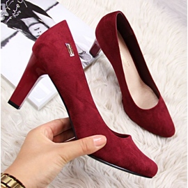 Escarpins en daim bordeaux W Sergio Leone rouge 1