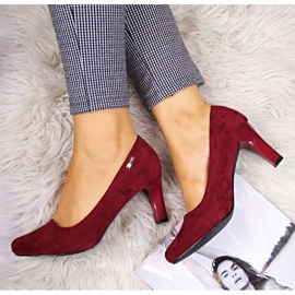Escarpins en daim bordeaux W Sergio Leone rouge 5