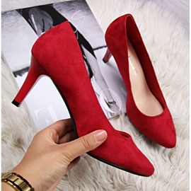 Escarpins en daim rouge W Sergio Leone 1