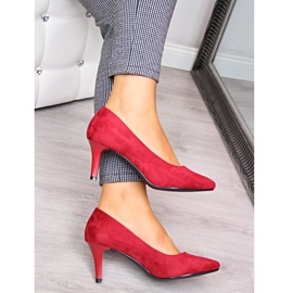 Escarpins en daim rouge W Sergio Leone 3