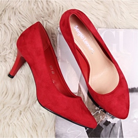 Escarpins en daim rouge W Sergio Leone 4