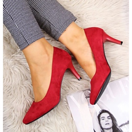 Escarpins en daim rouge W Sergio Leone 5