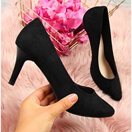 Escarpins en daim noir W Sergio Leone 1