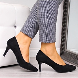 Escarpins en daim noir W Sergio Leone 2