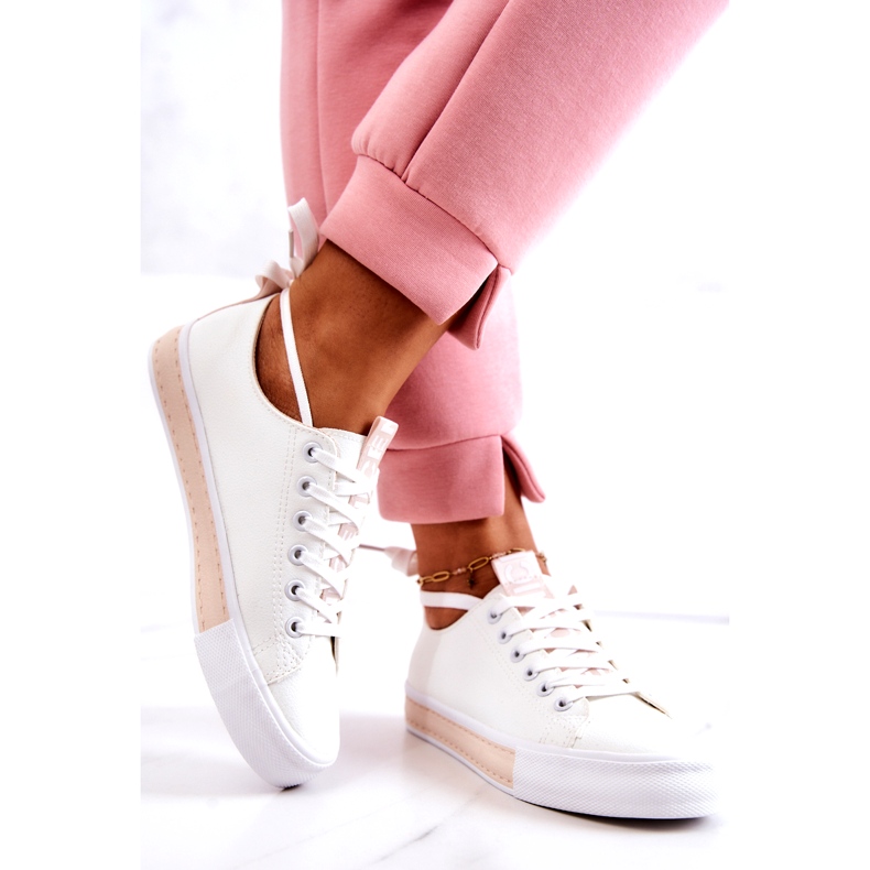 PS1 Baskets Cuir Femme Blanc-Beige Mikayla blanche 2 PS1 Baskets Cuir Femme Blanc-Beige Mikayla blanche 2